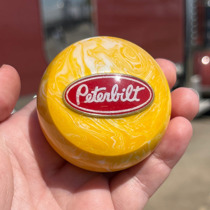Peterbilt logo 2.25" diameter round gear shift knob