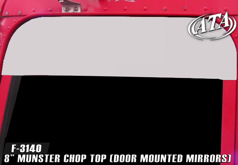 Freightliner Classic/FLD condo 8" extra-long "chopped look" door window ventshade - PAIR