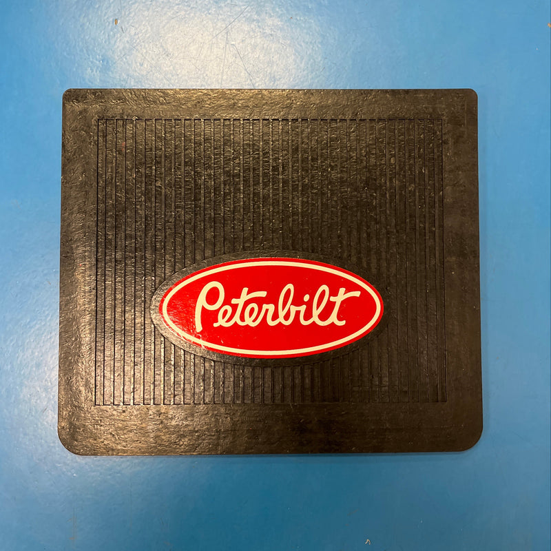 Peterbilt 16" x 14" rubber mudflap with enlayed logo - SINGLE