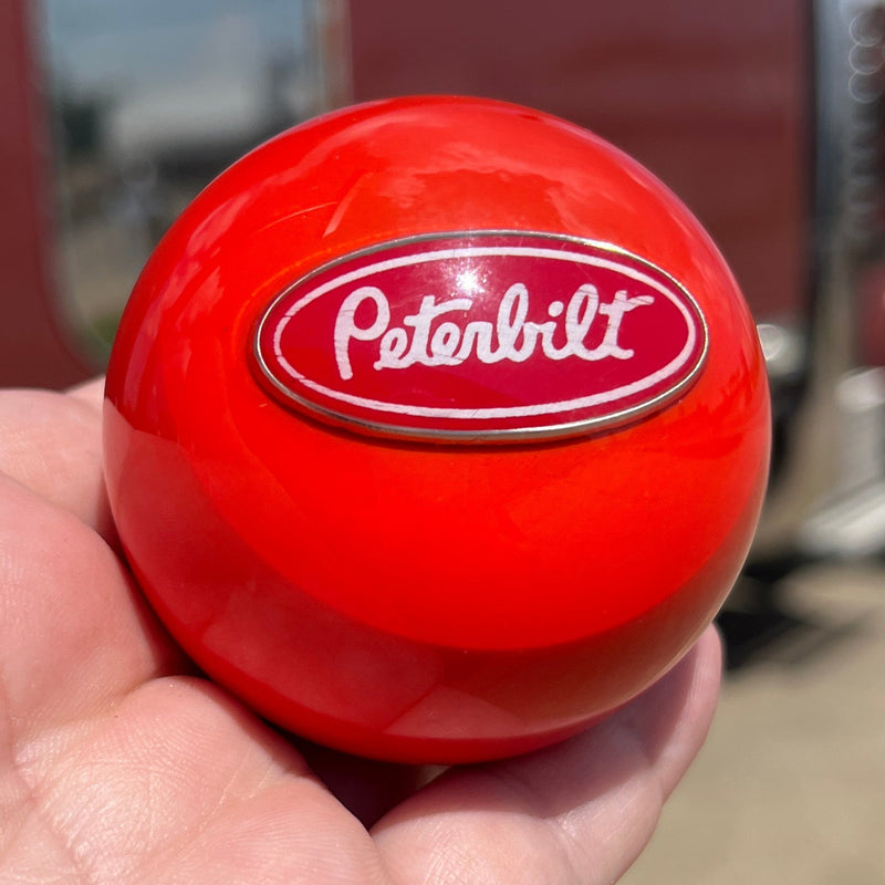 Peterbilt logo 2.25" diameter round gear shift knob