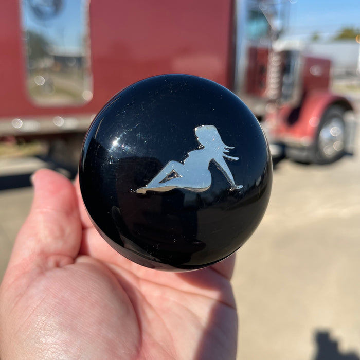 Thicc Lady embedded logo tractor / trailer air brake knob with 5/8" x 11 insert - SINGLE