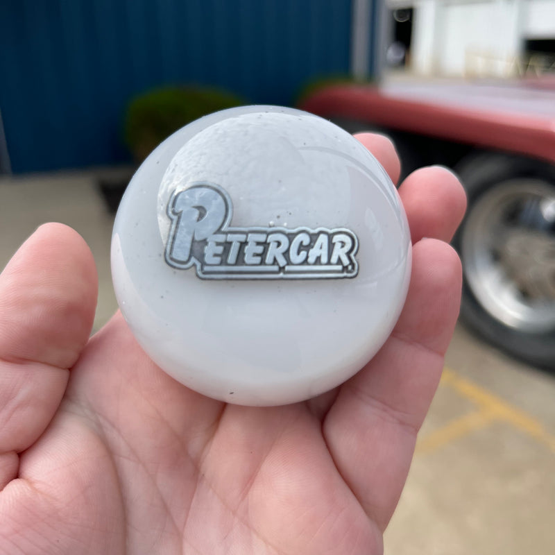 Peter CAR logo 2.25" diameter round gear shift knob