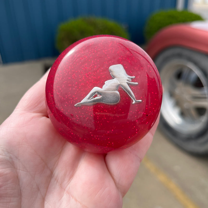 Thicc Lady embedded logo tractor / trailer air brake knob with 5/8" x 11 insert - SINGLE