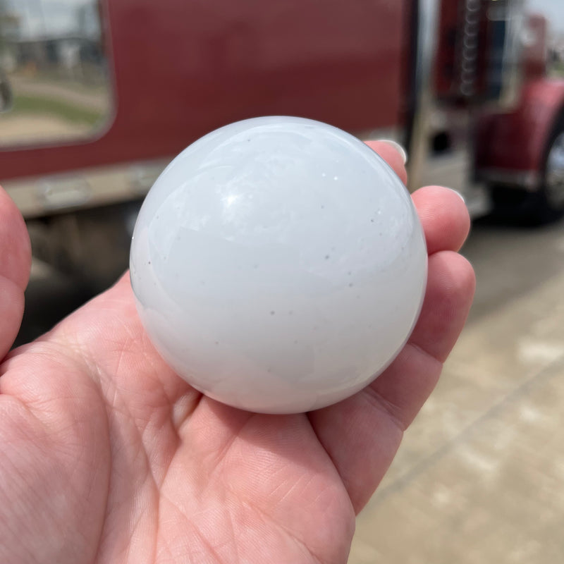 Glitter 2.25" diameter round gear shift knob w/ 1/2" x 13 adapter