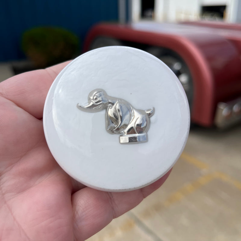 Rubber Duck embedded logo tractor / trailer air brake knob with 5/8" x 11 insert - SINGLE