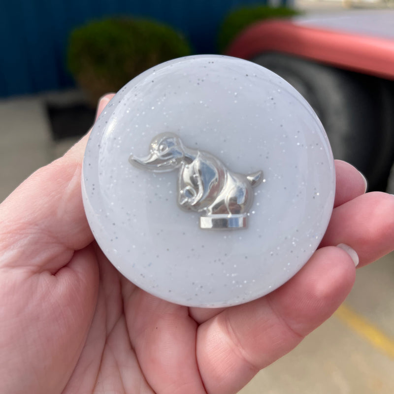 Rubber Duck embedded logo tractor / trailer air brake knob with 5/8" x 11 insert - SINGLE