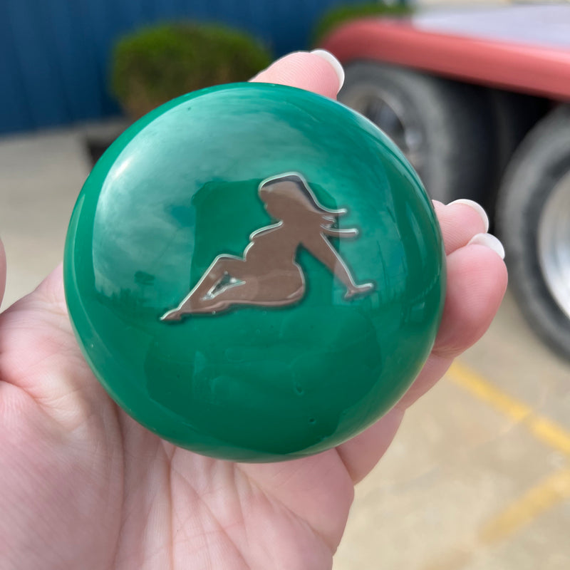 Thicc Lady embedded logo tractor / trailer air brake knob with 5/8" x 11 insert - SINGLE