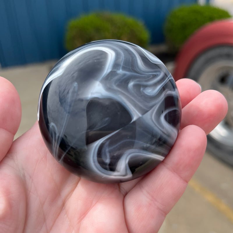 Marble tractor / trailer air brake knob with 5/8" x 11 insert - SINGLE