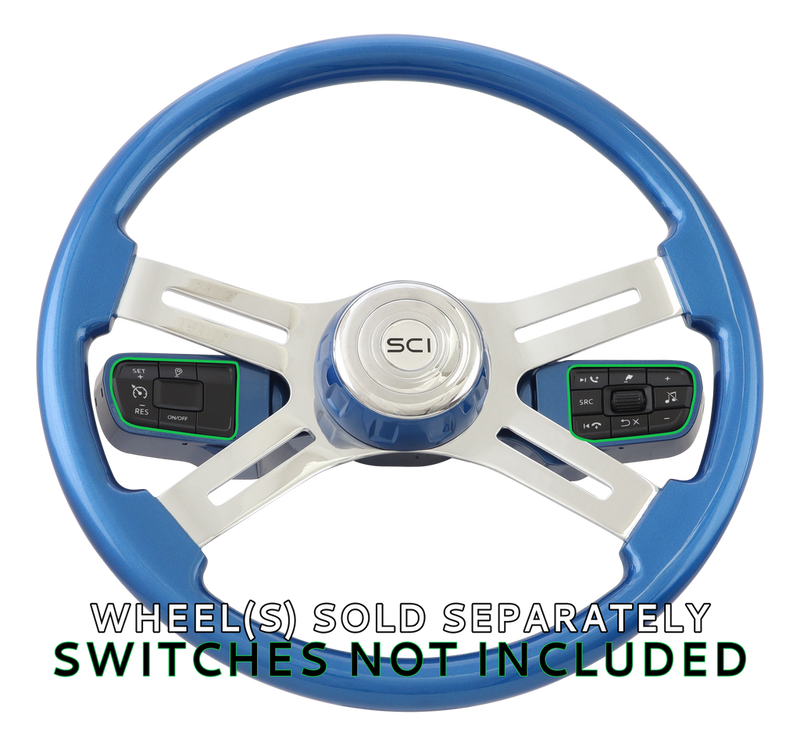 Classic Blue Gen 5 Smart Center Pad & Hub adapter- for 3 hole style wheels - Peterbilt/Kenworth 2021+