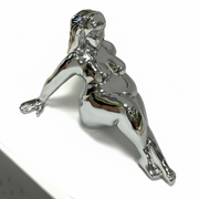 Chrome thicc mudflap girl hood ornament