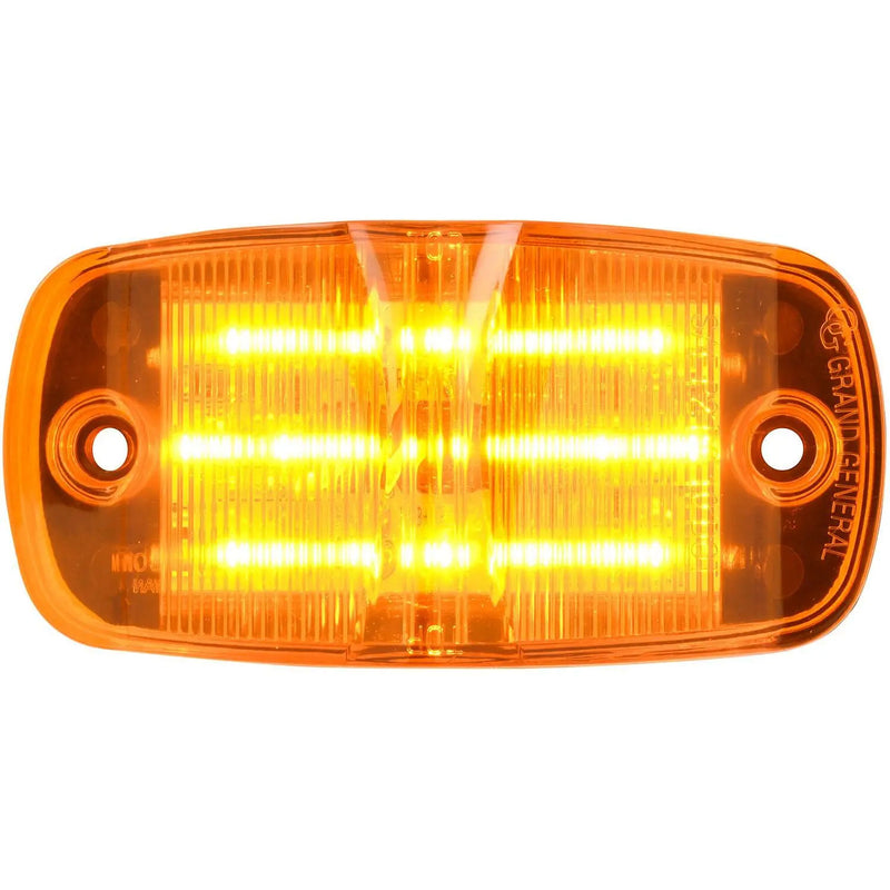 Amber 2" x 4" rectangular wide angle 10 diode LED marker / turn signal light