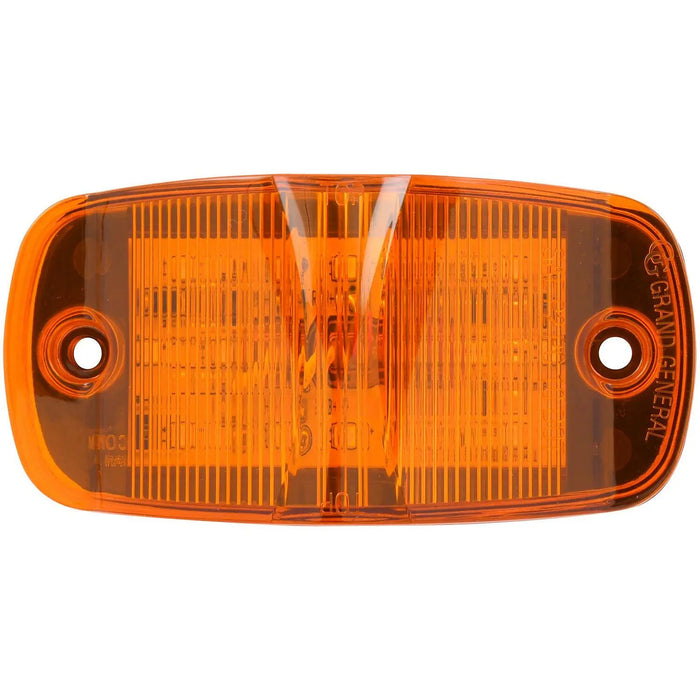 Amber 2" x 4" rectangular wide angle 10 diode LED marker / turn signal light