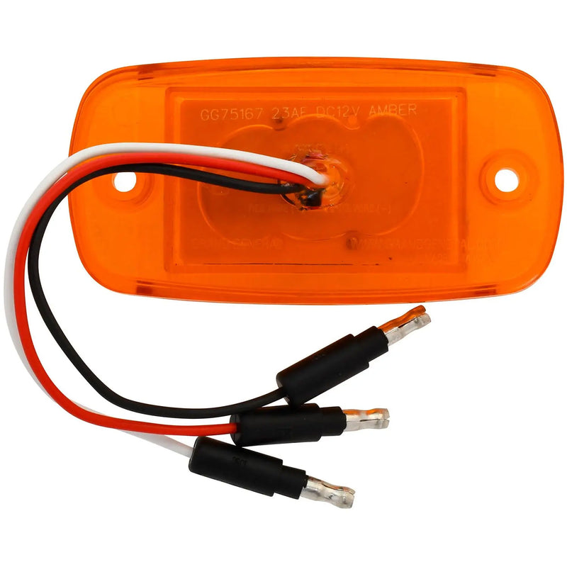 Amber 2" x 4" rectangular wide angle 10 diode LED marker / turn signal light