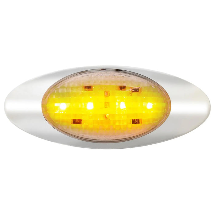 Freightliner Coronado replacement Amber 4 diode LED marker/turn signal light - CLEAR lens