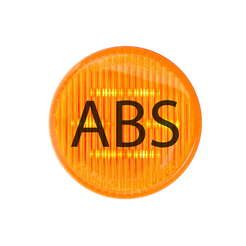 Amber 2" round LED marker light with ABS stamp