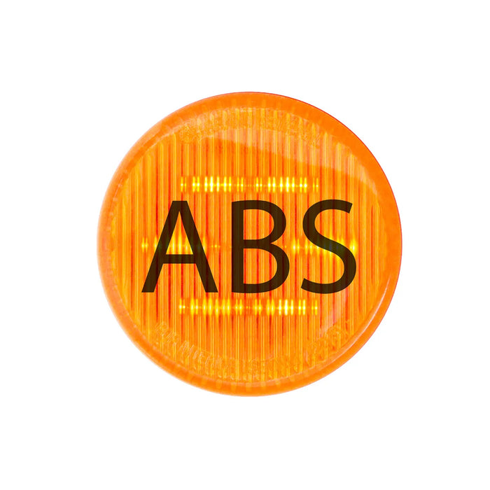 Amber 2" round LED marker light with ABS stamp