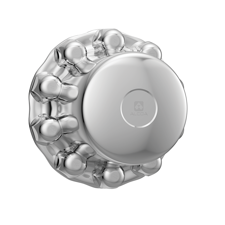 Alcoa chrome plastic one-piece snap on rear axle cover for 33mm lug nuts