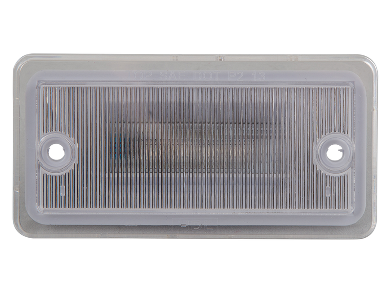 Freightliner Amber 4 diode LED replacement cab marker light w/OEM plug for factory visors - CLEAR lens, SINGLE