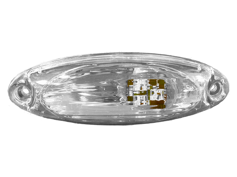 Freightliner Cascadia 2008-2014 Amber 3 diode LED cab marker light w/factory weather pack connector - CLEAR lens