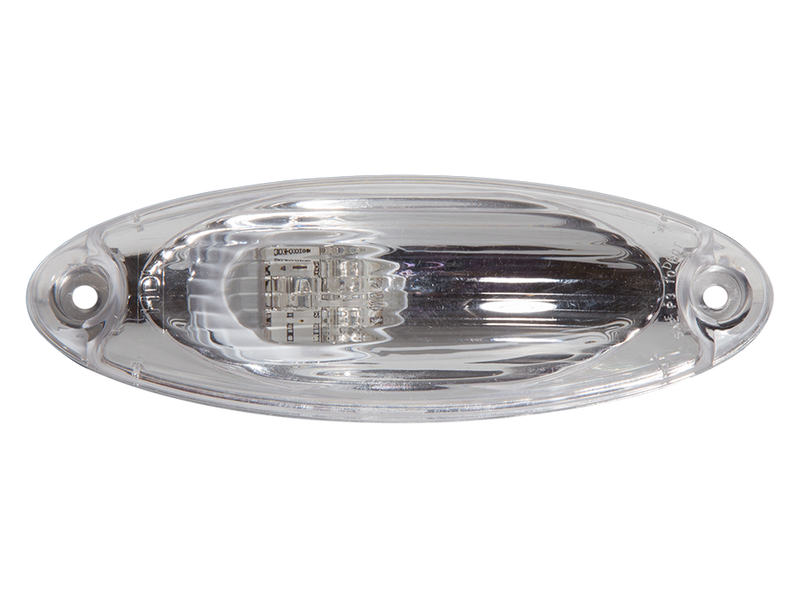 Freightliner Cascadia 2014-2017 Amber 3 diode LED cab marker light w/factory weather pack connector - CLEAR lens