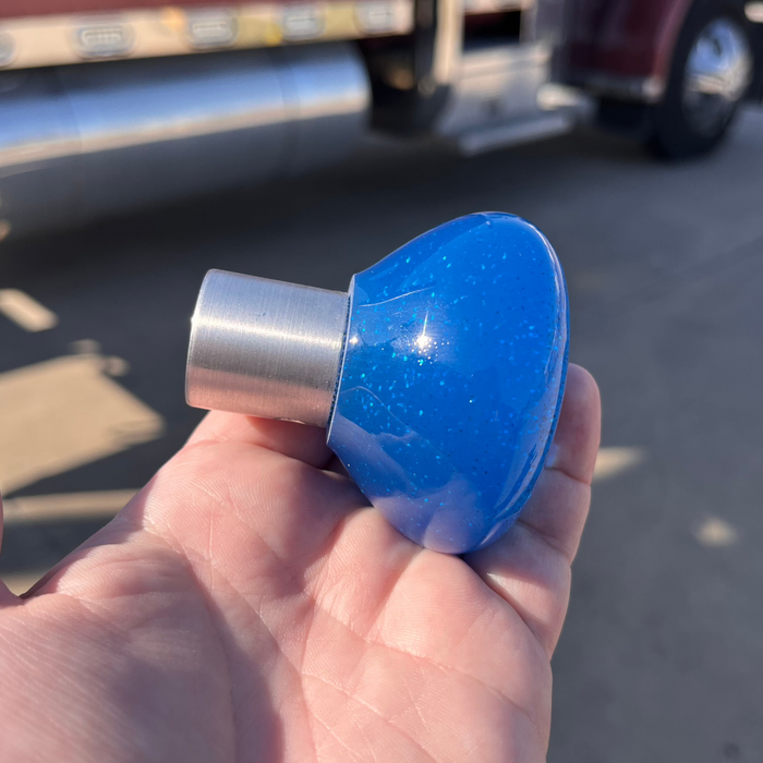 Peterbilt embedded logo tractor / trailer air brake knob with 5/8" x 11 insert - SINGLE