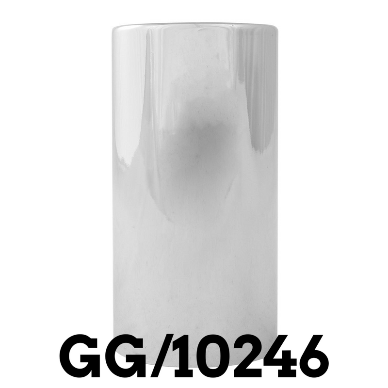 33mm chrome plastic 4.25" extra-long flat-top cylinder screw-on lugnut cover - GG/10246