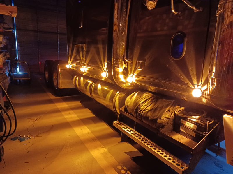 "Luminara" watermelon style LED turn signal light w/surface mount base