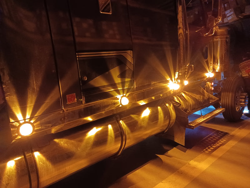 "Luminara" watermelon style LED turn signal light w/surface mount base