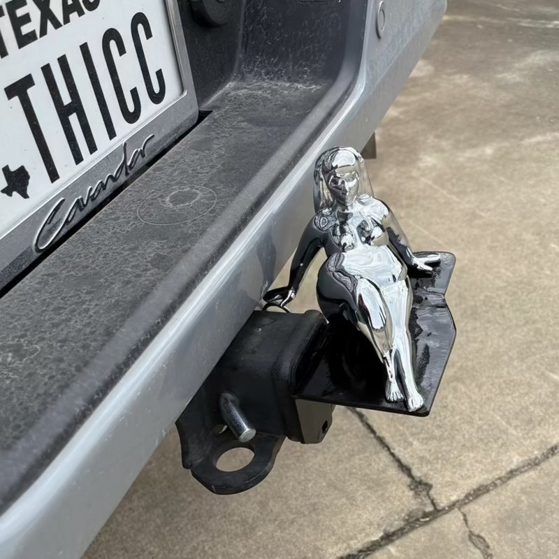 Chrome Thicc Lady mudflap girl hood ornament PRE-ORDER