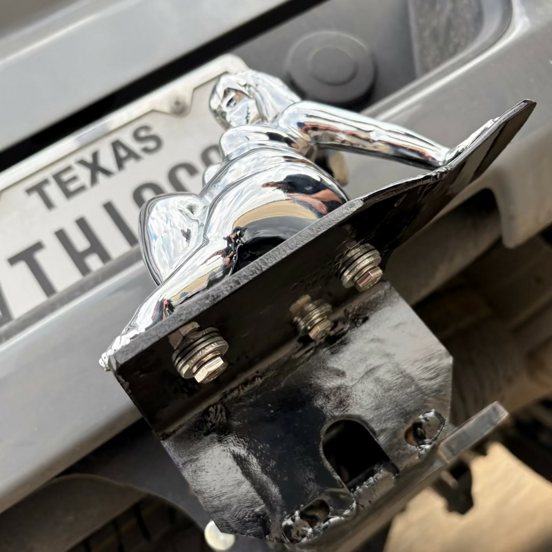 Chrome Thicc Lady mudflap girl hood ornament PRE-ORDER