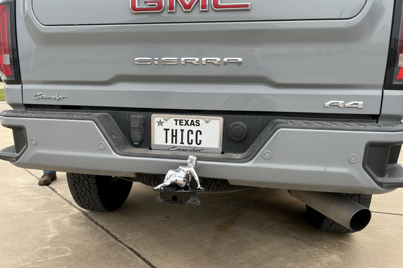 Chrome Thicc Lady mudflap girl hood ornament PRE-ORDER