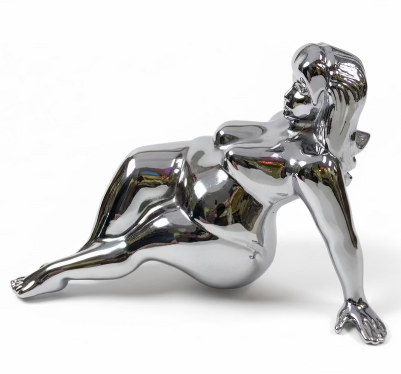 Chrome Thicc Lady mudflap girl hood ornament PRE-ORDER