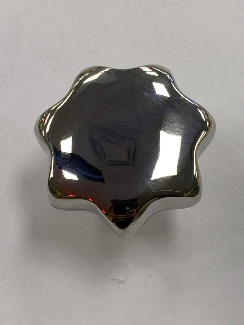 Kenworth-style box knob, female 3/8" -16 thread w/stainless and poly washers