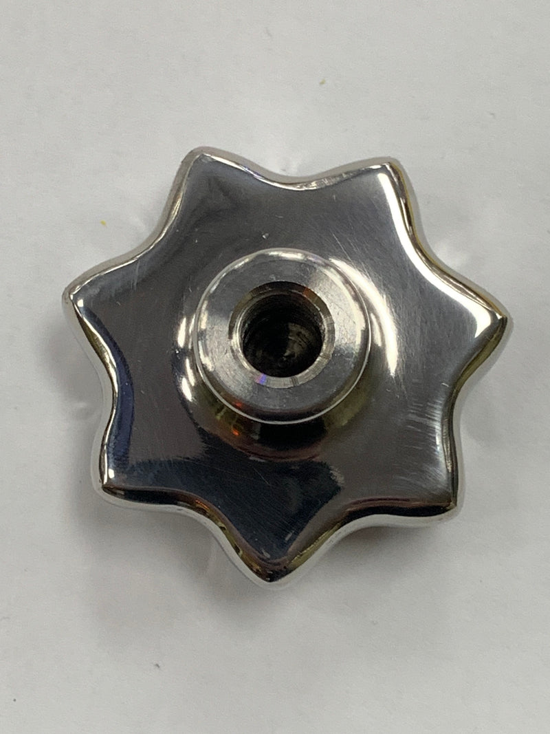 Kenworth-style box knob, female 3/8" -16 thread w/stainless and poly washers