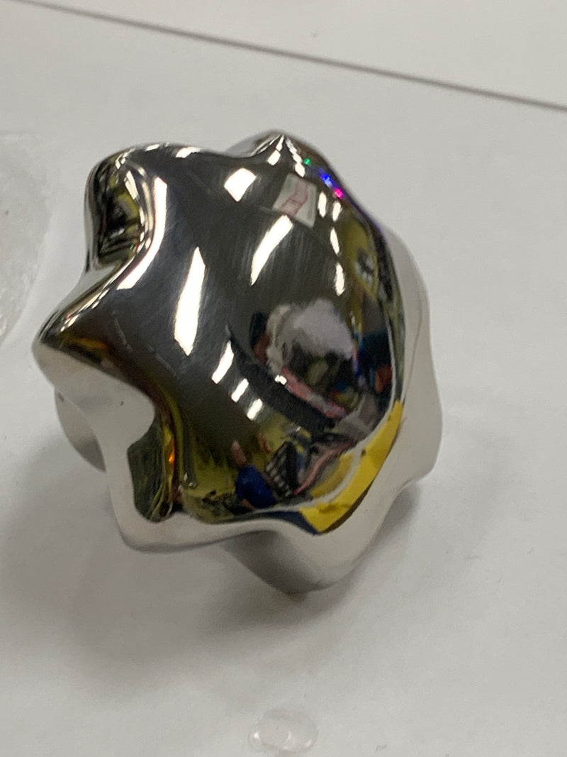 Kenworth-style box knob, female 3/8" -16 thread w/stainless and poly washers