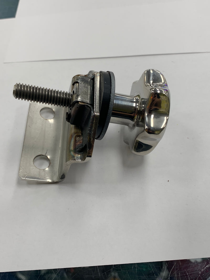 Kenworth-style tool box door latch delete kit