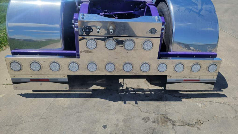 Stainless steel reversed T-bar with 16 round 4" light holes