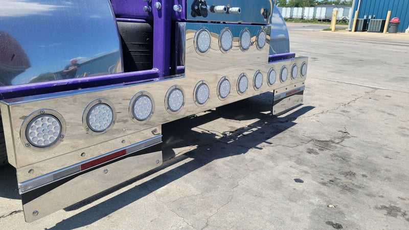 Stainless steel reversed T-bar with 16 round 4" light holes