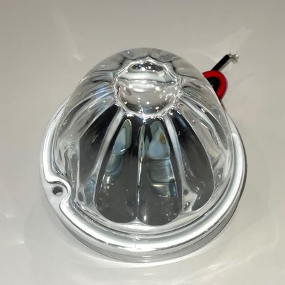 Clear glass lens watermelon light assembly with socket - BULB SOLD SEPARATELY