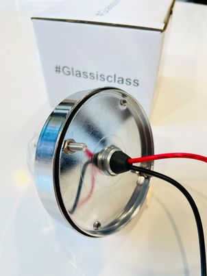 Clear glass lens watermelon light assembly with socket - BULB SOLD SEPARATELY