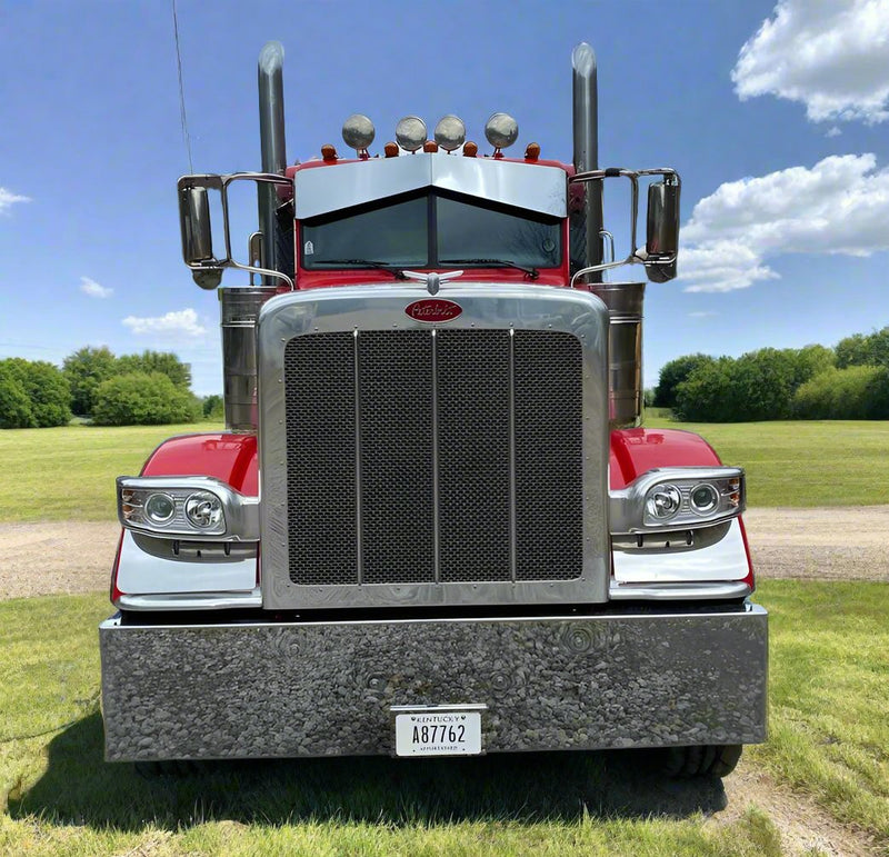 Peterbilt 379/389 reverse bowtie 12" to 8" sun visor