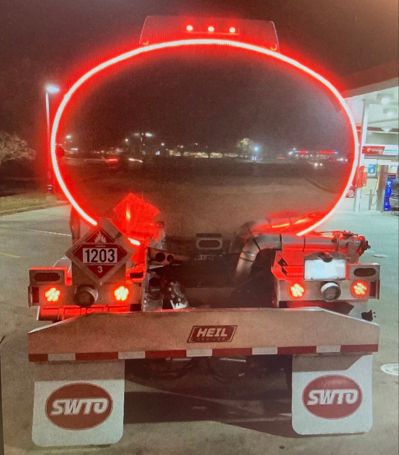 "Ring of Fire" 196" long adhesive mount red LED stop/turn/tail tanker light