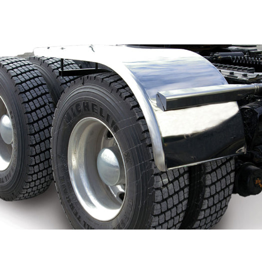 60" stainless steel half fender for semi trucks - PAIR