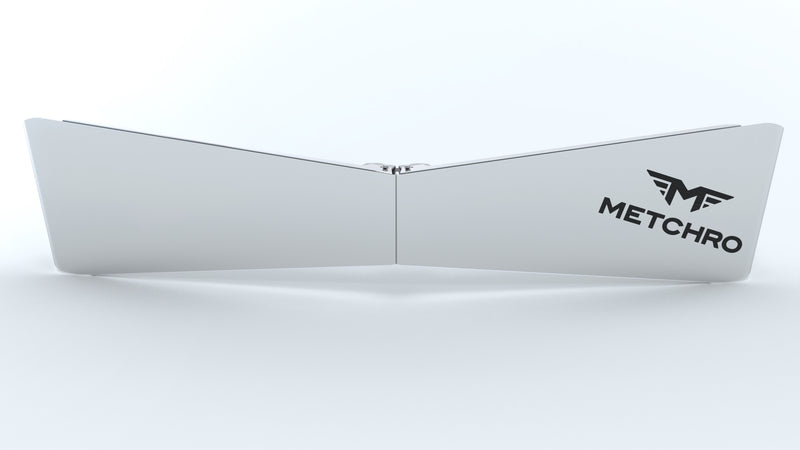 "Viking Series" Peterbilt 2006-2022 Ultracab stainless steel 14" x 11" bowtie sun visor