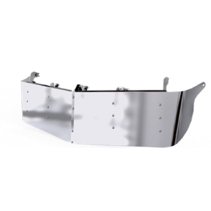 Kenworth T800 / W900B / W900L 2007+ stainless steel 14" drop visor for trucks with curved windshield