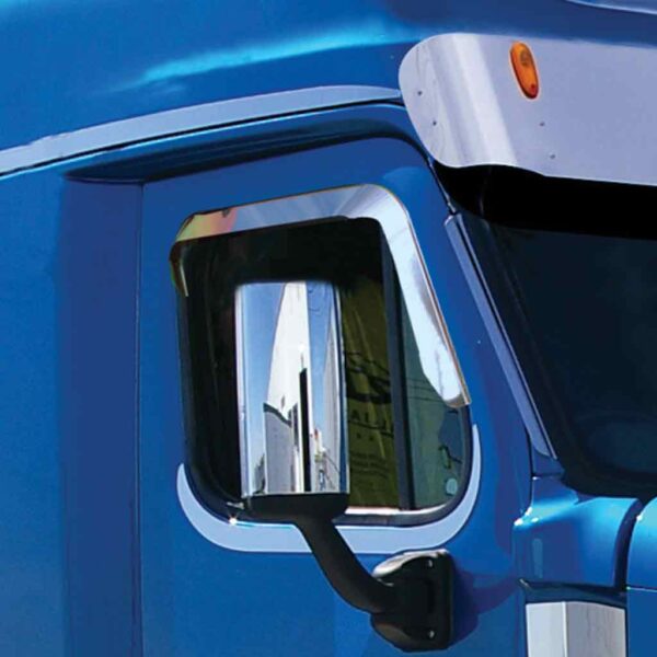 Freightliner Cascadia 2017+ stainless steel window deflector - PAIR