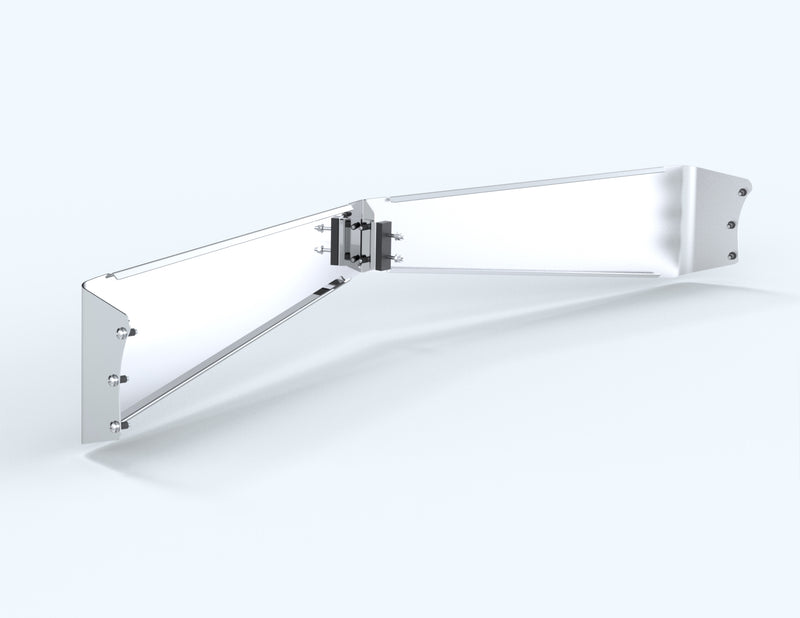 "Viking Series" Peterbilt 379 -2005 stainless steel 9" x 5" bowtie sun visor