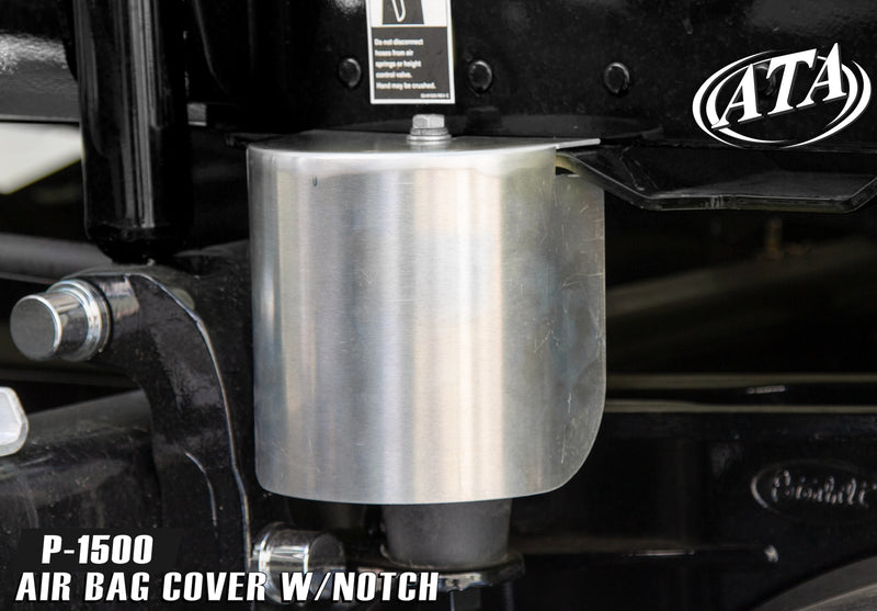 Peterbilt 379 stainless steel air bag cover w/notch - PAIR