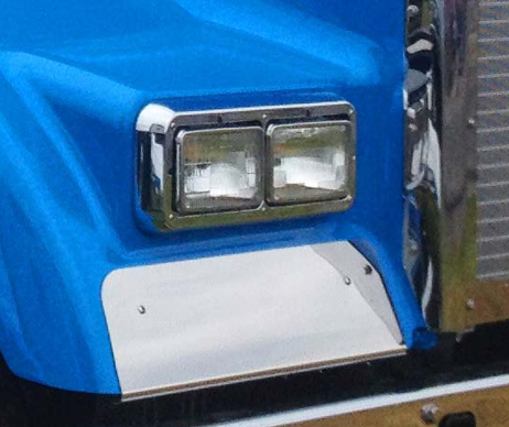 Kenworth W900L stainless steel fender guards - PAIR