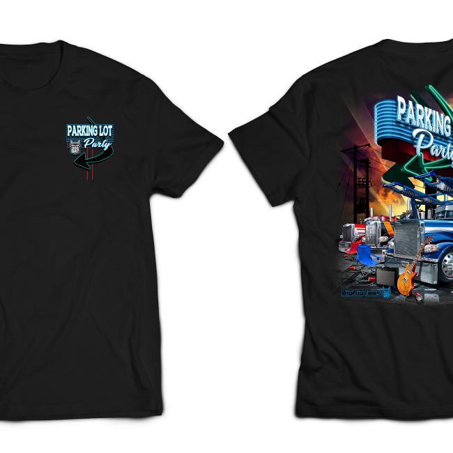 "Parking Lot Party" Trucker Tee Shirt